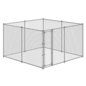 Lucky Dog® Galvanized Chain Link Kennel DIY Boxed 2in1 Kit - 10ft x 10ft or 5ft x 15ft