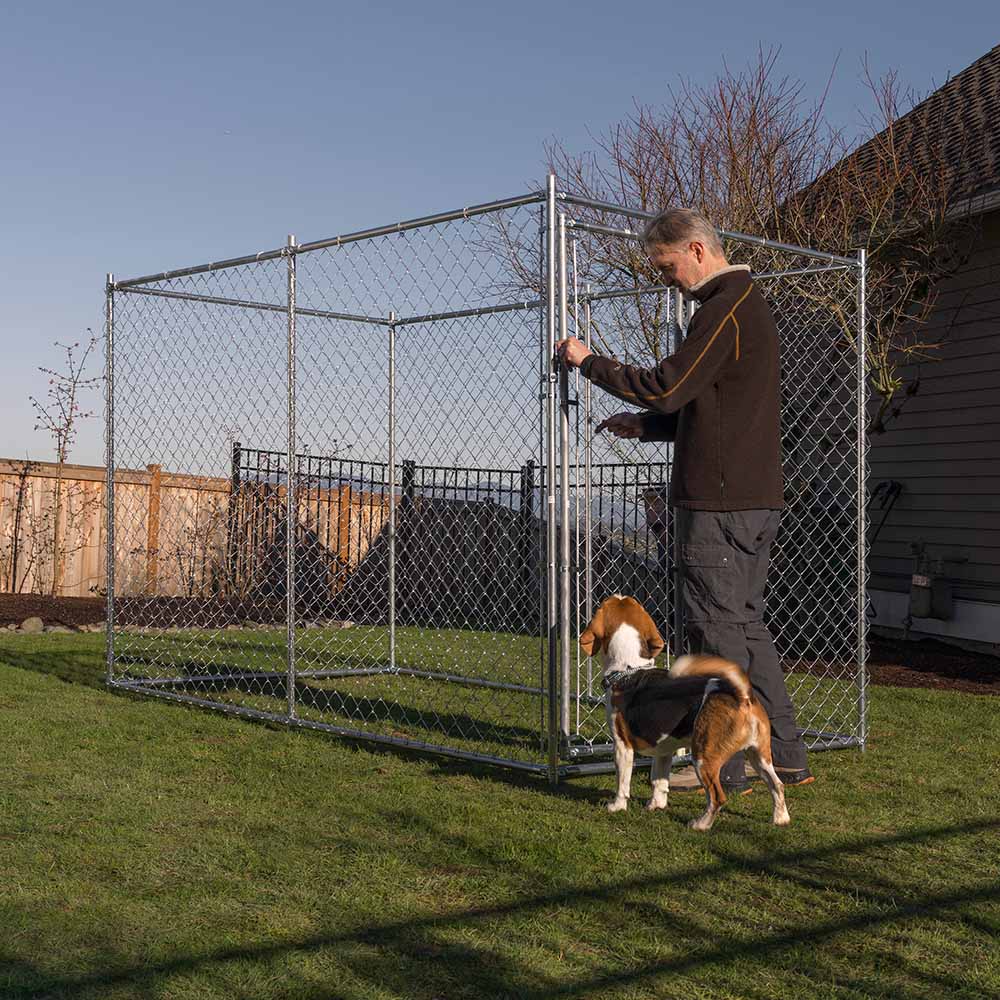 Lucky Dog® Chain-Link Kennel - 5' x 10' - Image 4